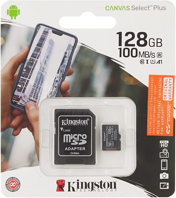 Kingston Canvas Select Plus microSD Karte SDCS2/128 GB (SD Adapter enthalten)