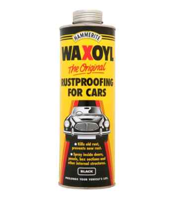Hammerite Waxoyl Rostschutz Spray Behandlung für Autos schwarz 1L