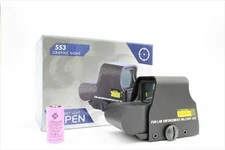 Sabre Tactical Holographic Sight Weapon Scope Red & Green Dot Clone 553 Black