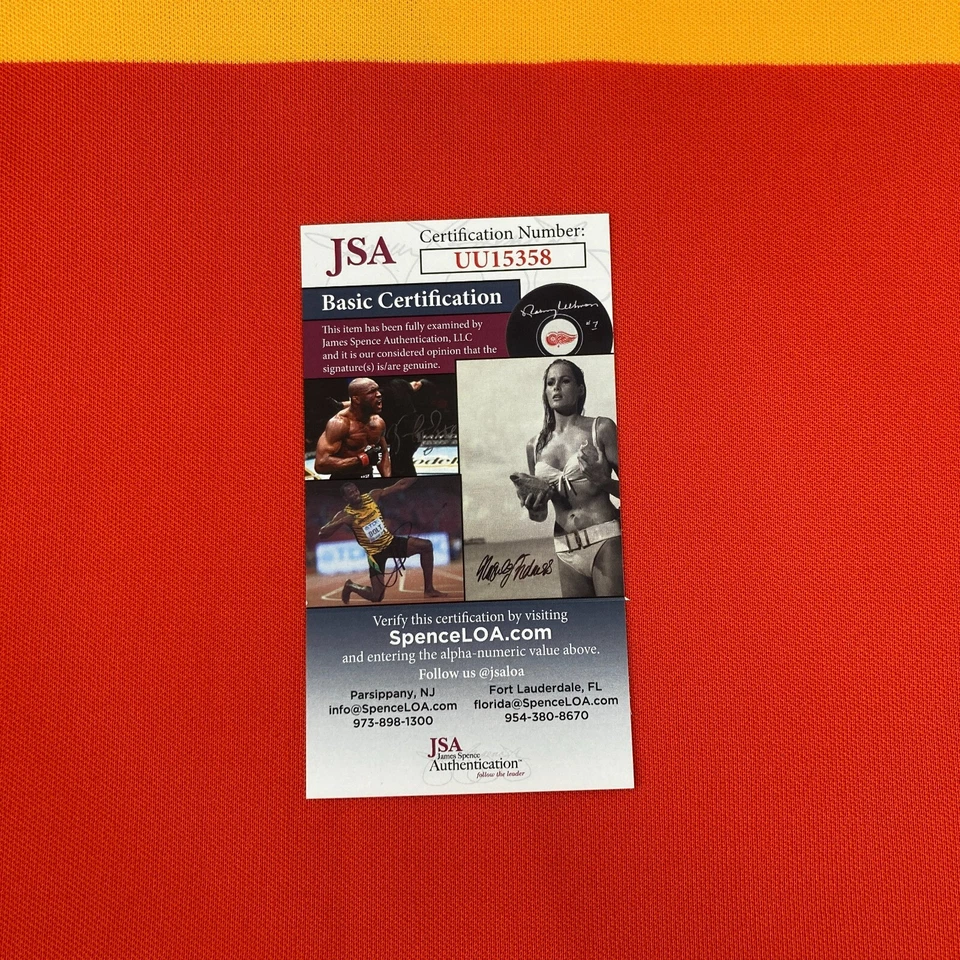 Jeff Bagwell Signed Heavily Inscribed STATS Houston Astros Jersey JSA COA - Image 2 of 4