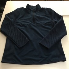 Under Armour Men  s Medium Quarter Zip Pullover Blue Coldgear Golf Loose
