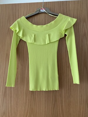 next petite lime yellow top Size 6 Brand New
