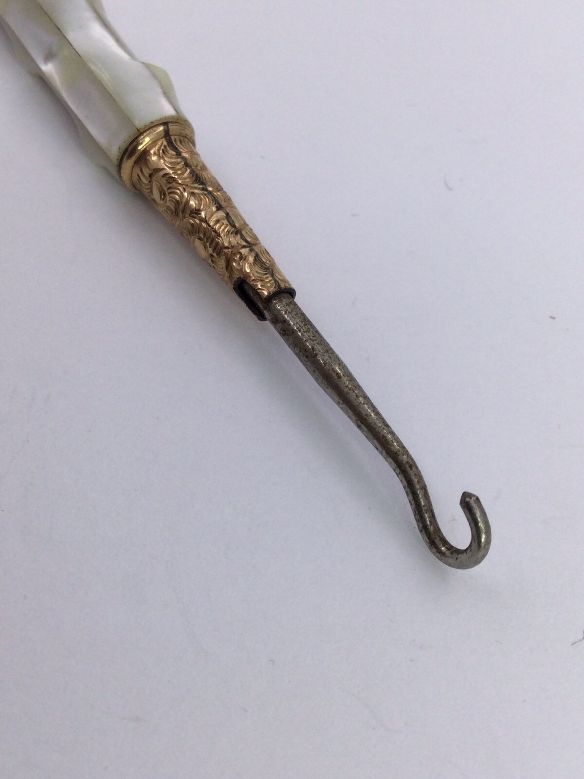 MECHANICAL VICTORIAN BUTTON HOOK - GOLD FILLED - … - image 4