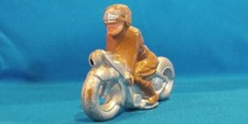 Vintage Barclay Manoil Lead Soldier  Motorcycle Toy Original Paint