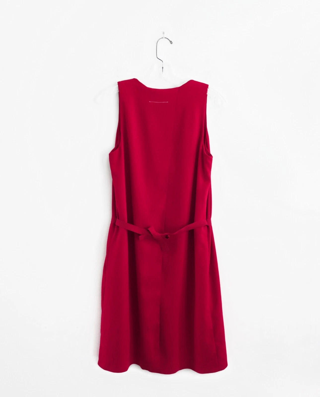 MAISON MARGIELA Abito Maison Martin Margiela MM6 rosso doppio strato cravatta laterale taglia IT 42 US 6 Nuovo con etichette