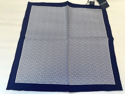 NEW! TM Lewin semi-plain silk pocket square with geometric pattern - 4 colours - Picture 26 of 27