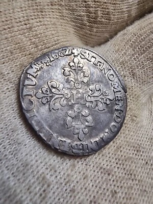 1/2 Franc Type De Villeneuve 1602 Sans Lys Henri IV - Photo 1/2