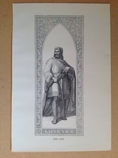 KONRAD II, 1024-1039, German King, / Emperor, royalty , Antique 1879 Print