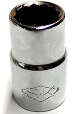 SK Tools 12pt 1/2" Drive Standard Socket 14mm Chrome 23214 *MADE IN THE USA*