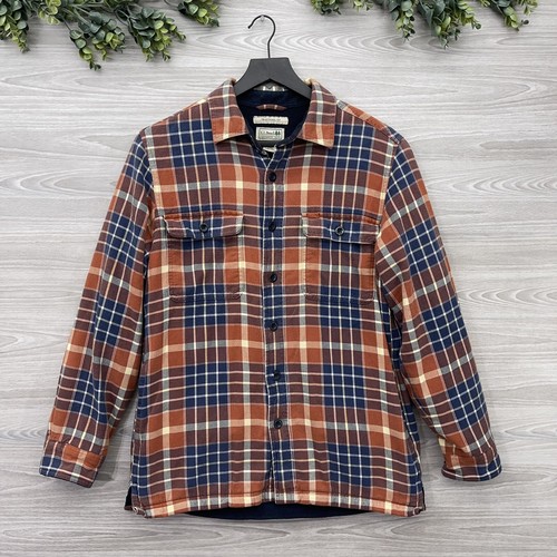 LL Bean Plaid Fleece Lined Flannel 