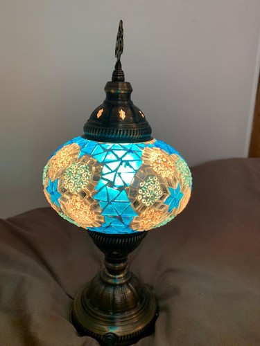 STUNNING MOSAIC STYLE TURKISH TABLE LAMP BEAUTIFUL HANDCRAFTED DESIGN HOME DECOR - 第 3/6 張圖片