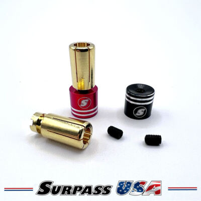 Surpass USA Heatsink Bullet Plugs 8mm 1pr for LiPo Drag Packs