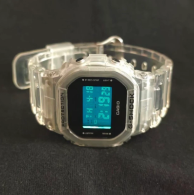 Casio G-Shock DW-5600SKE-7 Black Digital Dial Transparent Resin