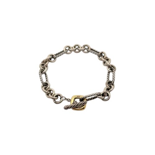 David Yurman Two-Tone Figaro Link Bracelet - Picture 2 of 3