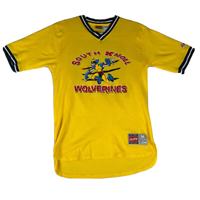Vintage Rawlings South Knoll Wolverines Jersey Size M Rare EUC #22 Yellow