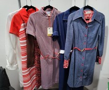 Lot of 6 Vintage Dresses - 1960's Mod Era Henry Lee Nelly Don sz 12 NWT's