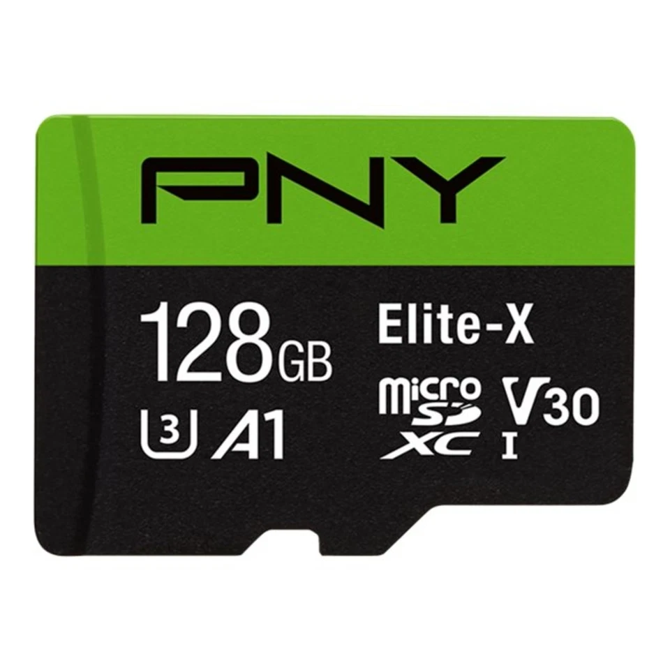 PNY Elite X 128GB Micro SD Card 4K UHD Class 10 U3 V30 with SD Adapter - Image 2 of 4