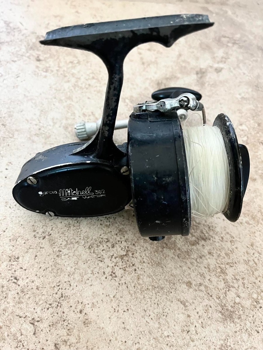 Mitchell Garcia 330フィシング リール & Cabela's 木材 ネット & ラインとルアー セット Garcia Mitchell 330 Otomatic France 1966 Vintage Reel Match SN