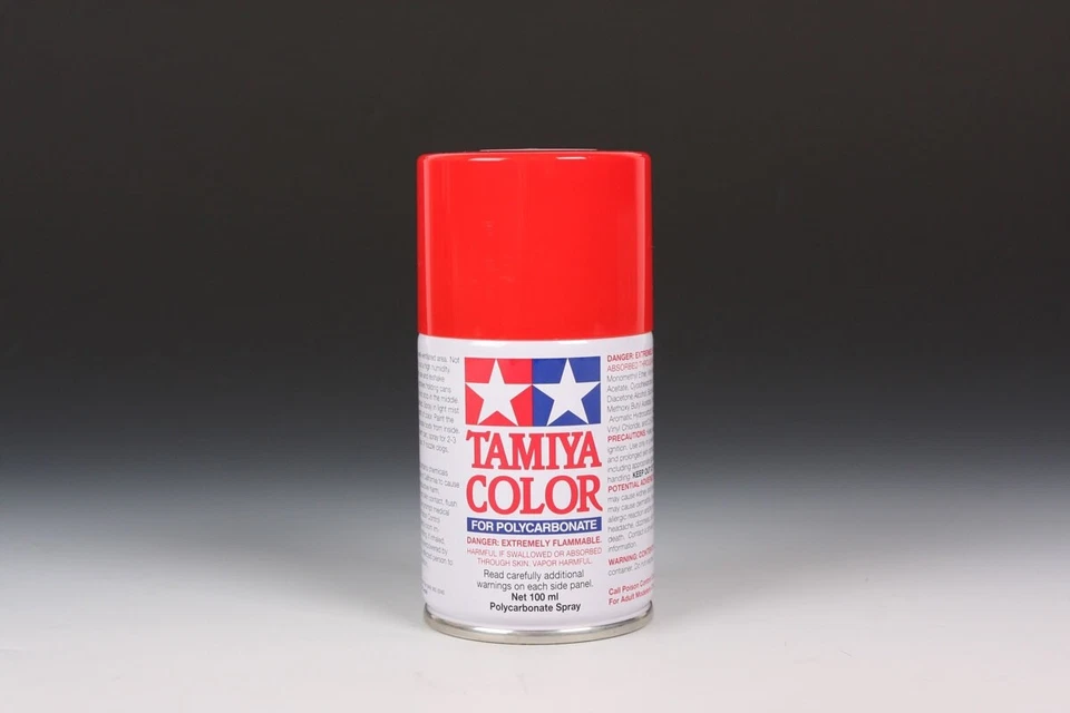 Tamiya 86034 PS-34 Bright Red Polycarbonate Lexan RC Spray Paint 100ml - US - Image 2 of 2