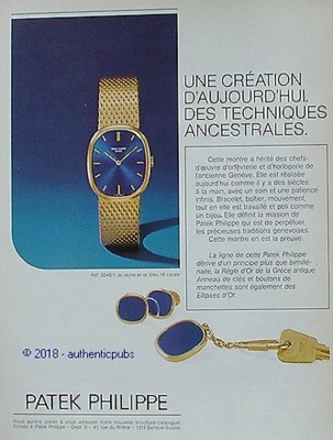 REKLAME PATEK PHILIPPE ALTE TECHNISCHE UHR VON 1974 FRANZÖSISCH AD PUB