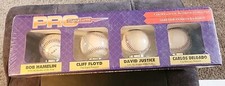 1995 Autographed Baseball (4) Set Bob Hamelin, Cliff Floyd,david Justice , Delga