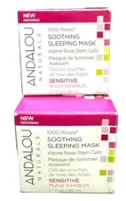 2 andalou 1000 roses soothing sleeping mask sensitive 1.7oz scuffed box