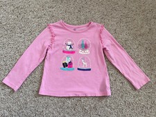 girl size 4 years gap christmas top pink