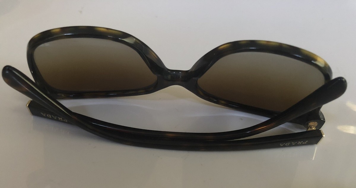 PRADA Women's SPR 010 Sunglasses Polarized Brown Tortoise
