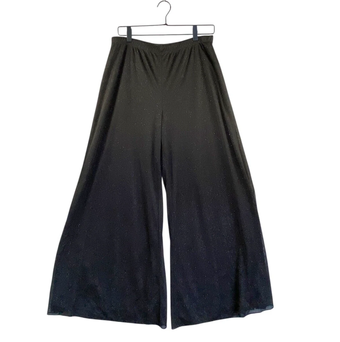 knee length dresses for ladies A-Line Wide Leg Pants Black Mesh main image 0
