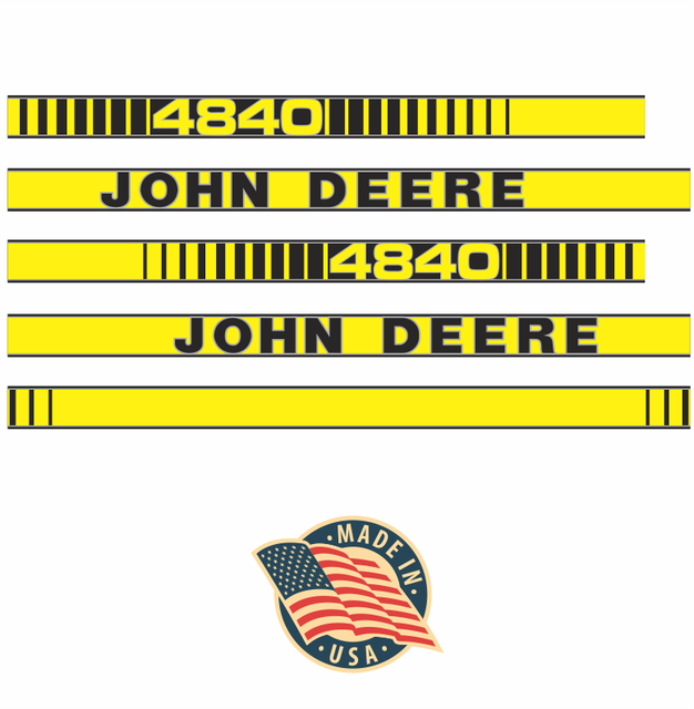 JOHN DEERE TRACTOR 4840 HOOD DECALS STICKERS SET eBay