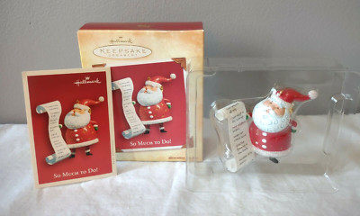 2004 Hallmark Keepsake So Much to Do Santa Claus Christmas Ornament