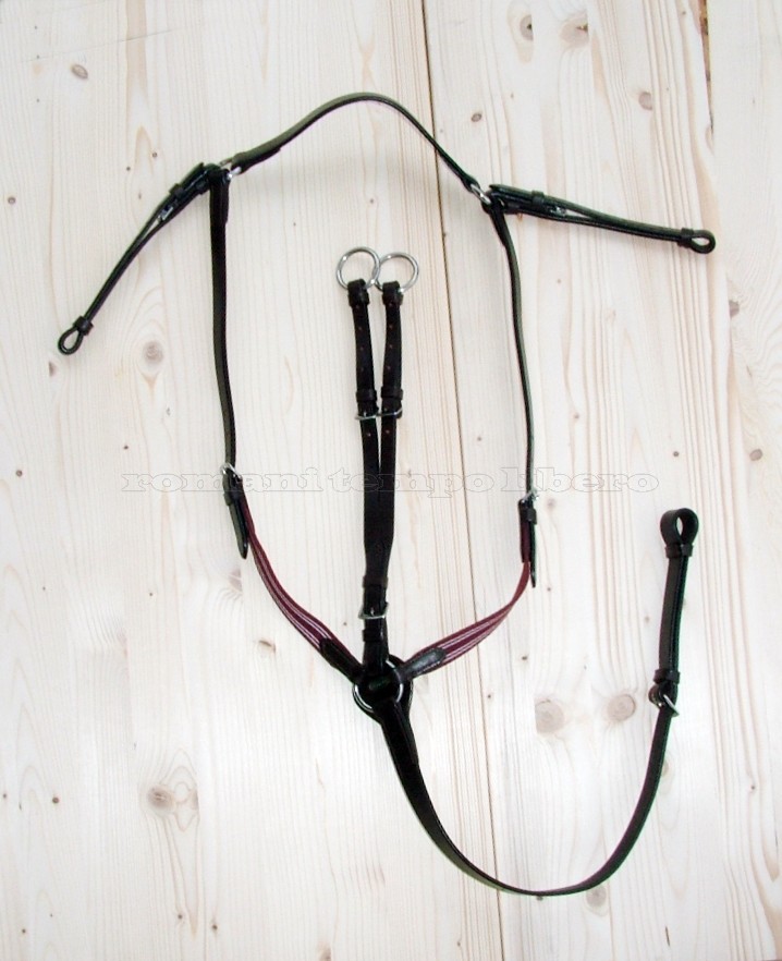 Martingala Elástico De Caza para Caballos Cuero - Elastic Caza Gamarra