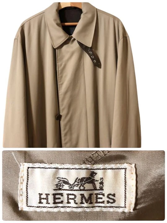 HERMÈS Hermes Trench Cappotto con Cintura Archivio Uomo #D1511