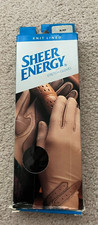 NIB Vintage L'eggs Sheer Energy Knit Lined Stretch Gloves Black