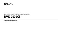 Denon DVD-3930CI Lettore DVD Manuale del proprietario