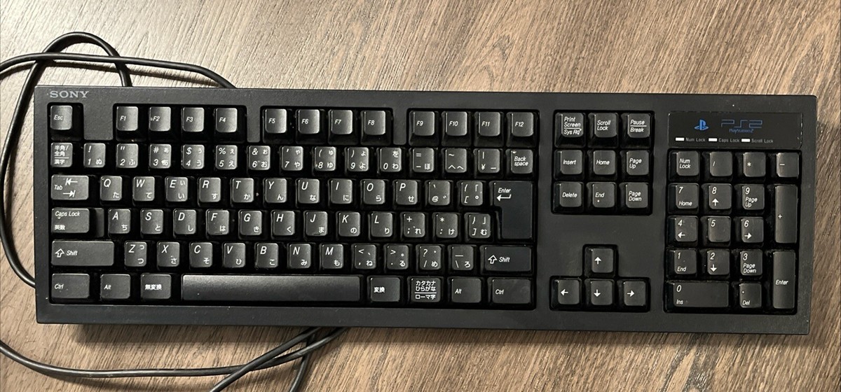 Sony PlayStation 2 USB Keyboard Controller SCPH-10240 Black Nice