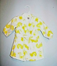 Unisex Girls or Boys White Ducky Bathrobe Size 0-9 Months EUC  