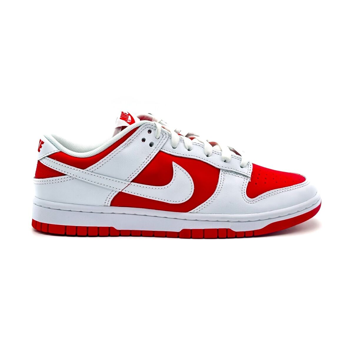 red and white dunks low