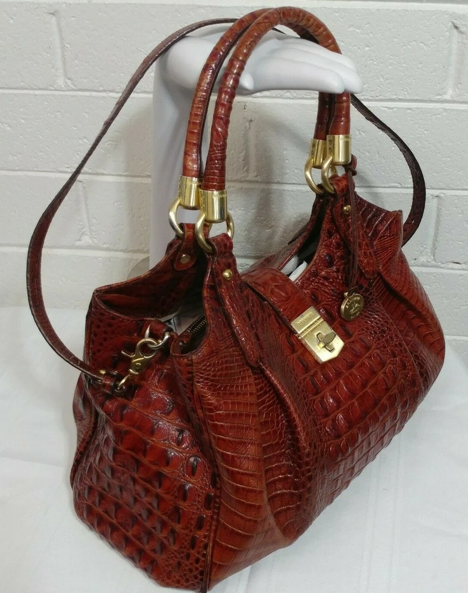 BRAHMIN ELISA PECAN MELBOURNE GENUINE LEATHER HANDBAG SHOULDER
