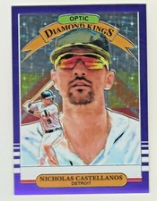 2019 Optic DIAMOND KINGS PURPLE STARS REFRACTOR #8 NICHOLAS CASTELLANOS 114/125
