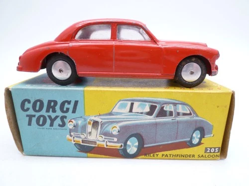 VINTAGE CORGI TOYS 205 RILEY PATHFINDER SALOON IN ORIGINAL BOX 1956-62
