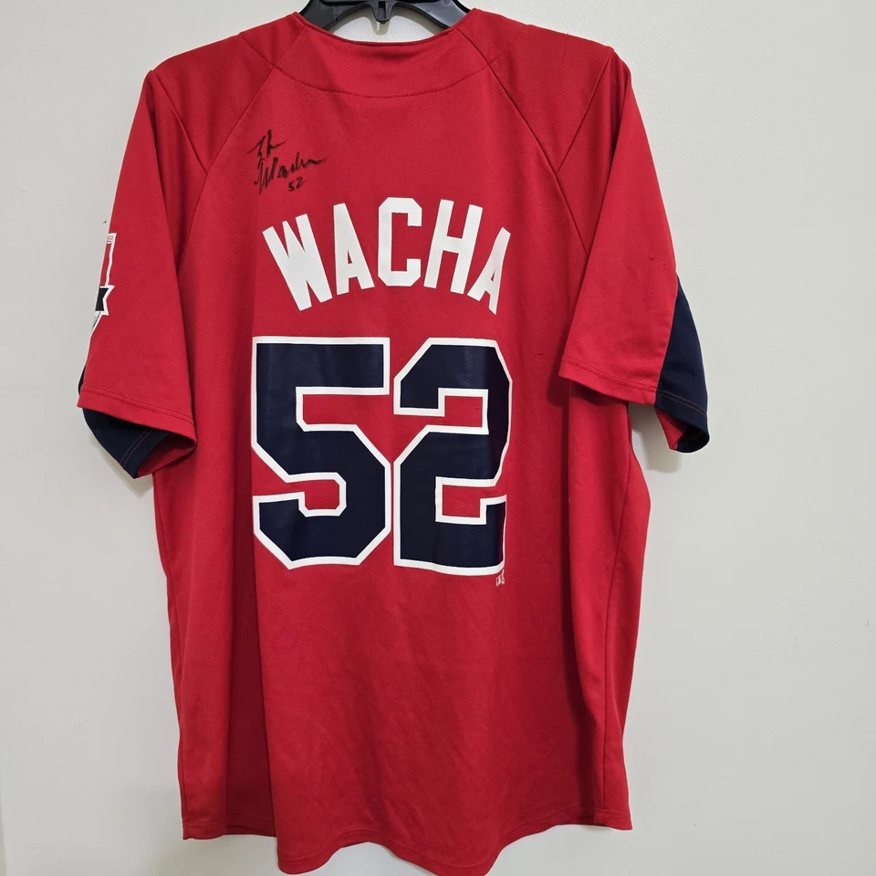 Camiseta autografiada Lrg MICHAEL WACHA #52 St Louis Cardinals mercancía genuina Foto 2 de 4