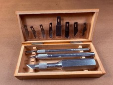 X-Acto 3 Knife Set In Wood Box Cutting Trimming Set Razor 11 Blades Vntg