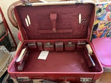 Valigia nécessaire da viaggio d'epoca anni 30/50 set toilette vintage completo