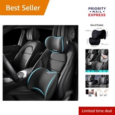 Car Seat Cushion Memory Foam Back Support Pillow Ergonomic Pain Relief for Offic