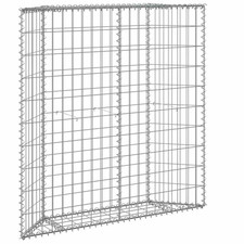 Gabion Raised Bed Silver Galvanised Steel 100x20x100cm Mesh 10x5cm Wire 3.5mm HD