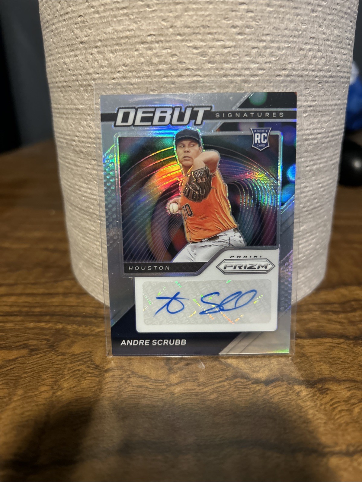 2021 Panini Prizm Debut Signatures Andre Scrubb RC Prizm Auto Houston Astros RC
