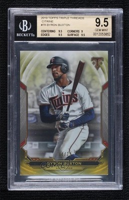 2019 Topps Triple Threads Citrine /75 Byron Buxton #78 BGS 9.5 GEM MINT 1mj9