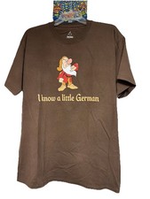 Disneyland Grumpy Dwarf GERMANY Shirt NEW Size L Snow White 7 Dwarfs Epcot