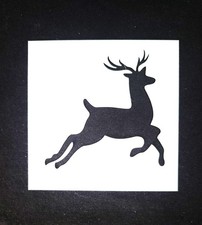 Basic Reindeer Outline Reusable Christmas Stencil